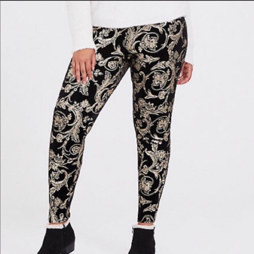torrid jacquard velvet leggings